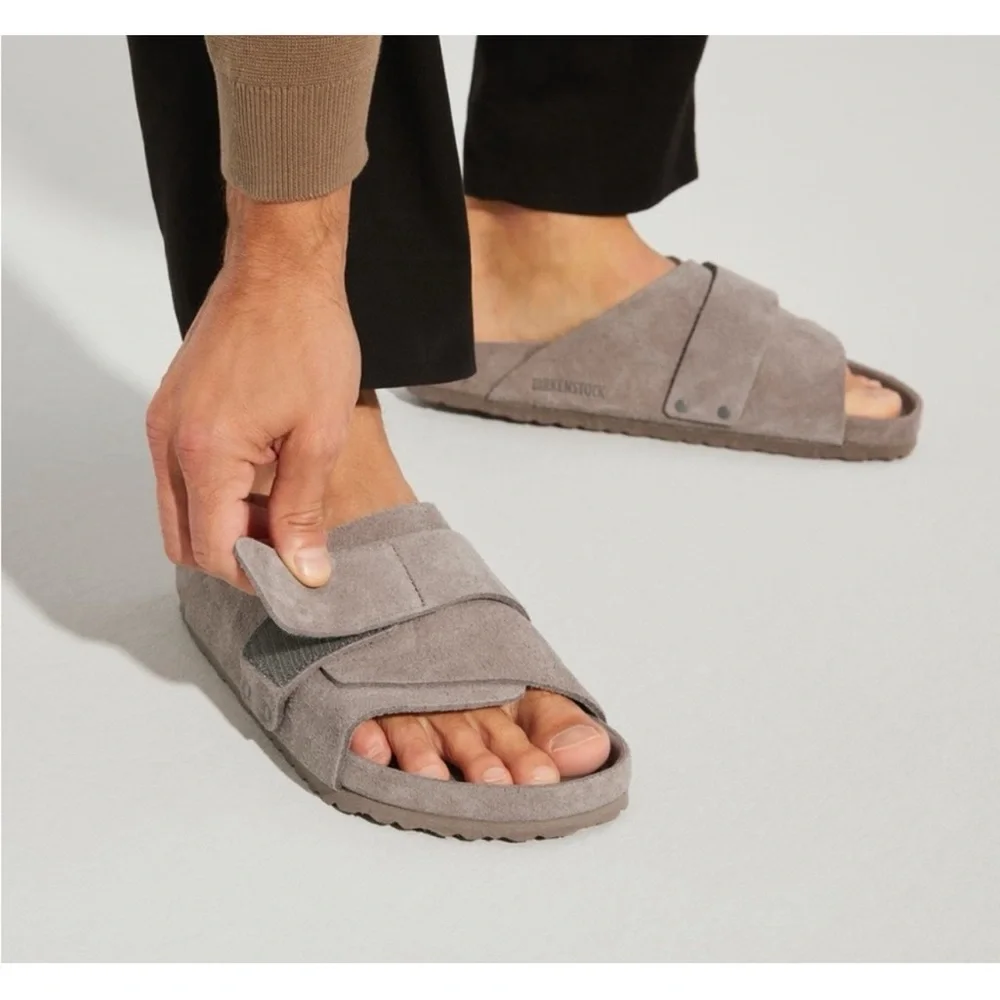 +NEW Birkenstock Kyoto nubuck suede slides men size 46 EU - US 13
